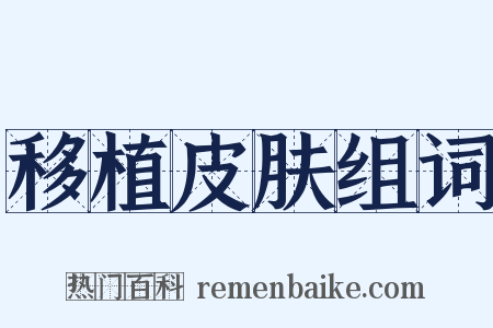 移植皮肤组词是什么意思的图片